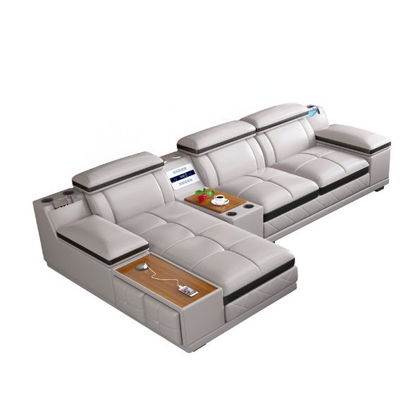 2024 New Modern Style Design Sofas Combination Sofa Set Furniture Leather Living Room Sofas