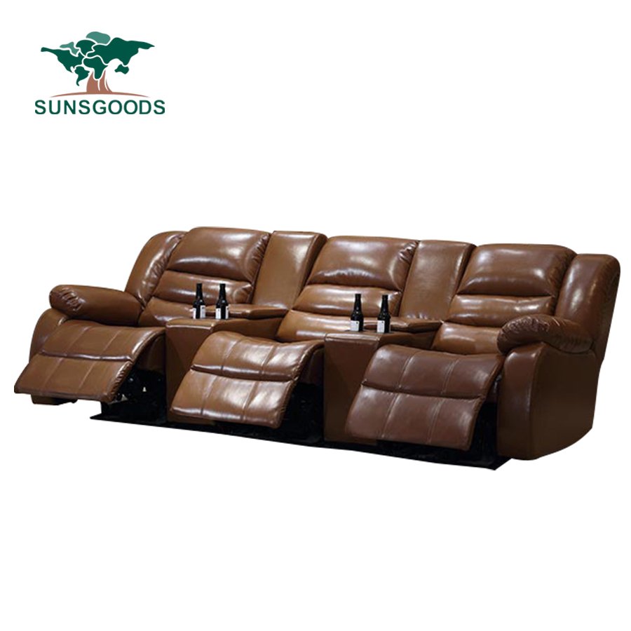 Modern Sectional Cinema Reclining Sofa Set Furniture Couch Living Room Sofa Modern Genuine Leather Home Theater Recliner Sofa