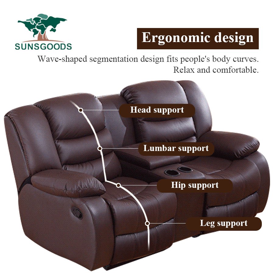Modern Sectional Cinema Reclining Sofa Set Furniture Couch Living Room Sofa Modern Genuine Leather Home Theater Recliner Sofa