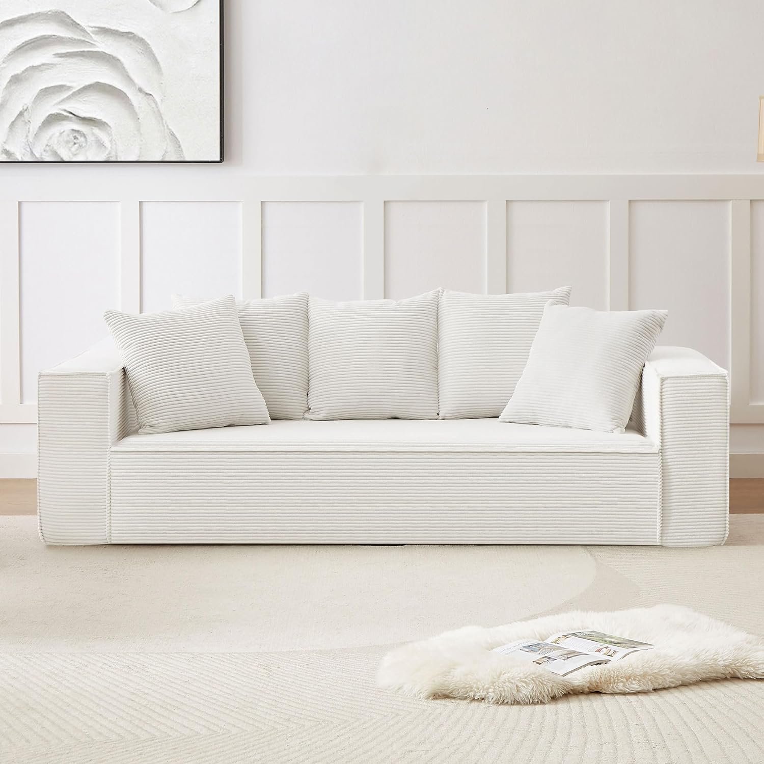 Factory Wholesale Vacuum Sealed Packing Upholstery Foam Modern Sofa Living Room Couch High Density Foam Compressed Sofa