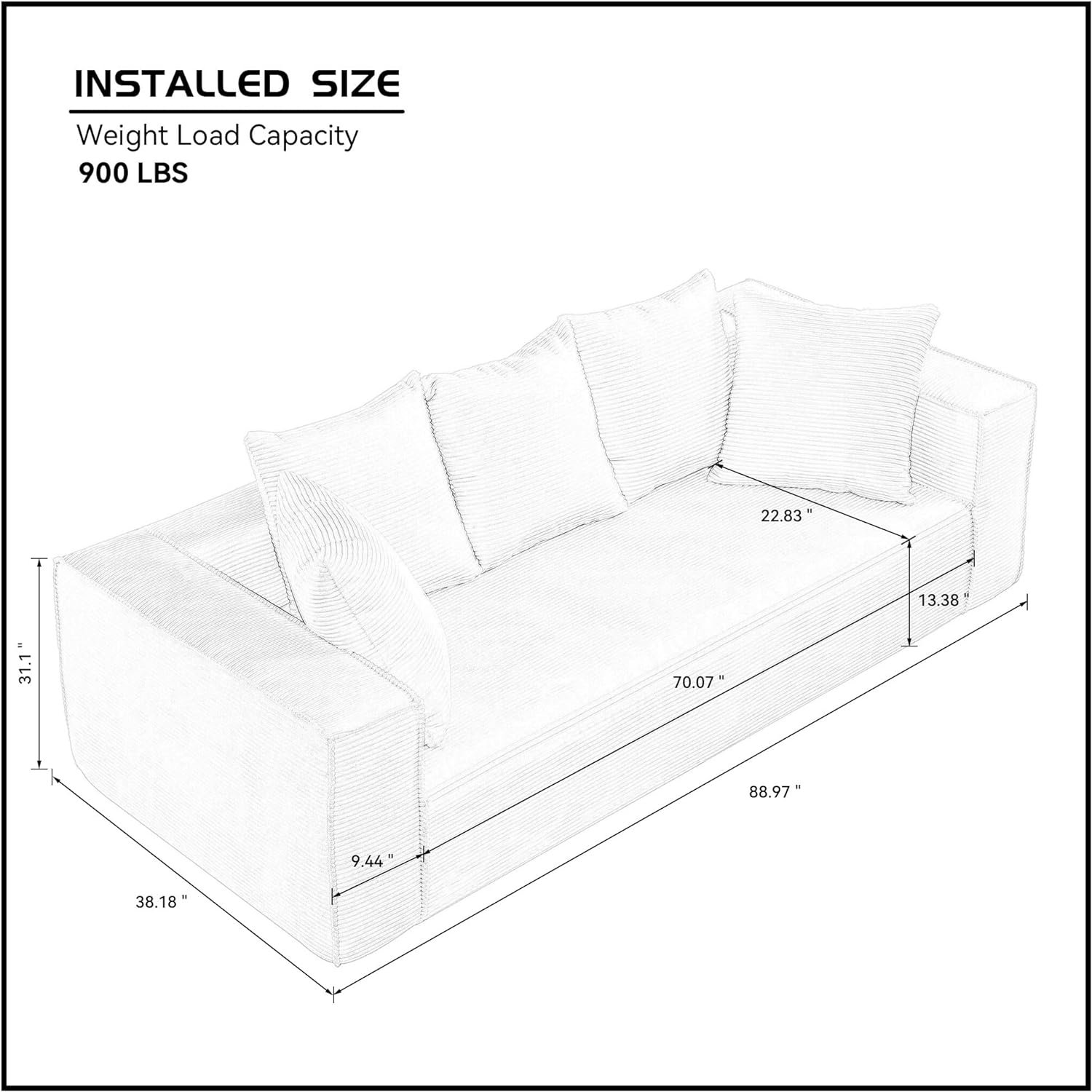 Factory Wholesale Vacuum Sealed Packing Upholstery Foam Modern Sofa Living Room Couch High Density Foam Compressed Sofa