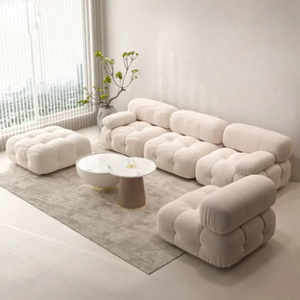 Modern Living Room Sofas Recliner Living Room Furniture Sets CARLOF Sofa Boucle Teddy Fabric Sectional Modular Leisure Velvet
