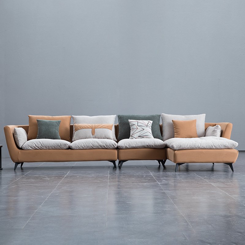 Nordic Modern Technology Fabric Latex Corner Simple Italian Furniture Sofa Living Room Sofa Set L Shape Sofa