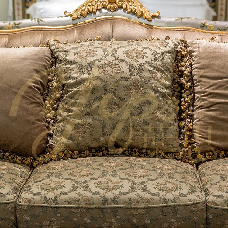 Yips LD-1203-0096 European Series Handpainted Floral Pattern Livingroom Luxury Single Seater Sofa