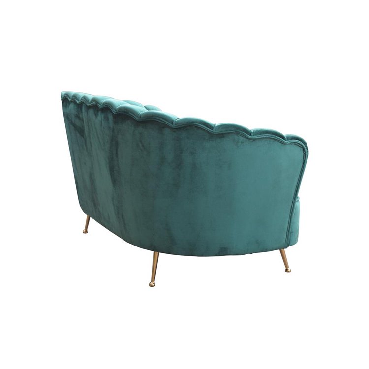 Nordic Simple Sofa Modern Velvet Metal Feet Home Living Room Sofa Office Reception Sofa