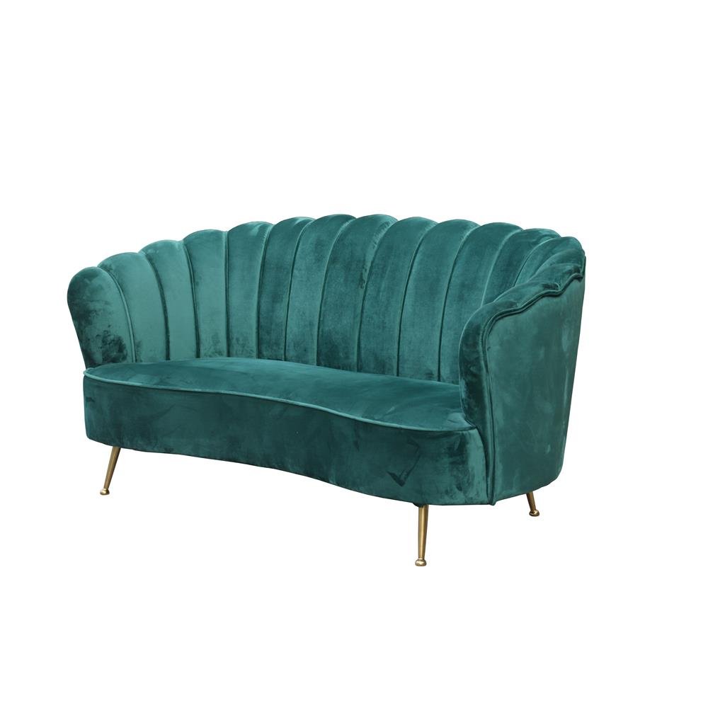 Nordic Simple Sofa Modern Velvet Metal Feet Home Living Room Sofa Office Reception Sofa