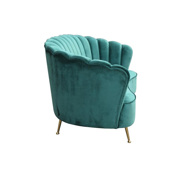 Nordic Simple Sofa Modern Velvet Metal Feet Home Living Room Sofa Office Reception Sofa
