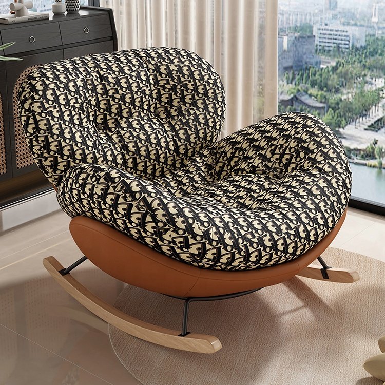 Luxury Sofas Velvet Leather Nordic Rocking Chair Couch Wood Egg Fabric Modern Sectional Home Set Furniture Living Room Sofas