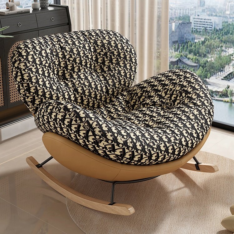 Luxury Sofas Velvet Leather Nordic Rocking Chair Couch Wood Egg Fabric Modern Sectional Home Set Furniture Living Room Sofas