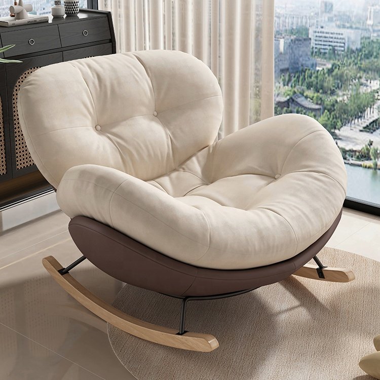 Luxury Sofas Velvet Leather Nordic Rocking Chair Couch Wood Egg Fabric Modern Sectional Home Set Furniture Living Room Sofas