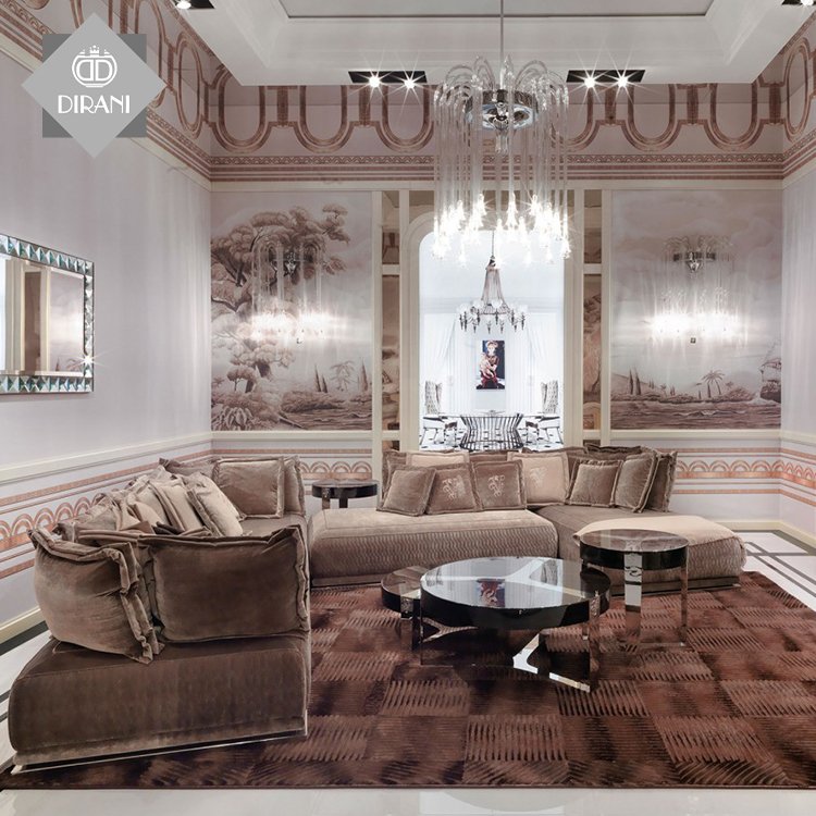 european style furniture elegant luxury brown tv room sofa furniture living room modern leather sectional sofa sample set