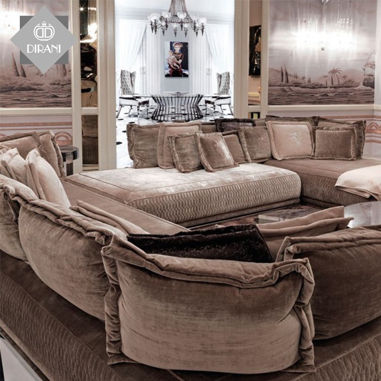 european style furniture elegant luxury brown tv room sofa furniture living room modern leather sectional sofa sample set