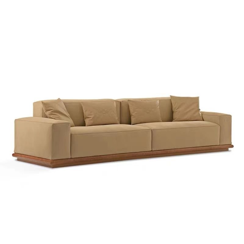 Pine Solid wood fram living room couch fabric luxury double sofa furniture modern
