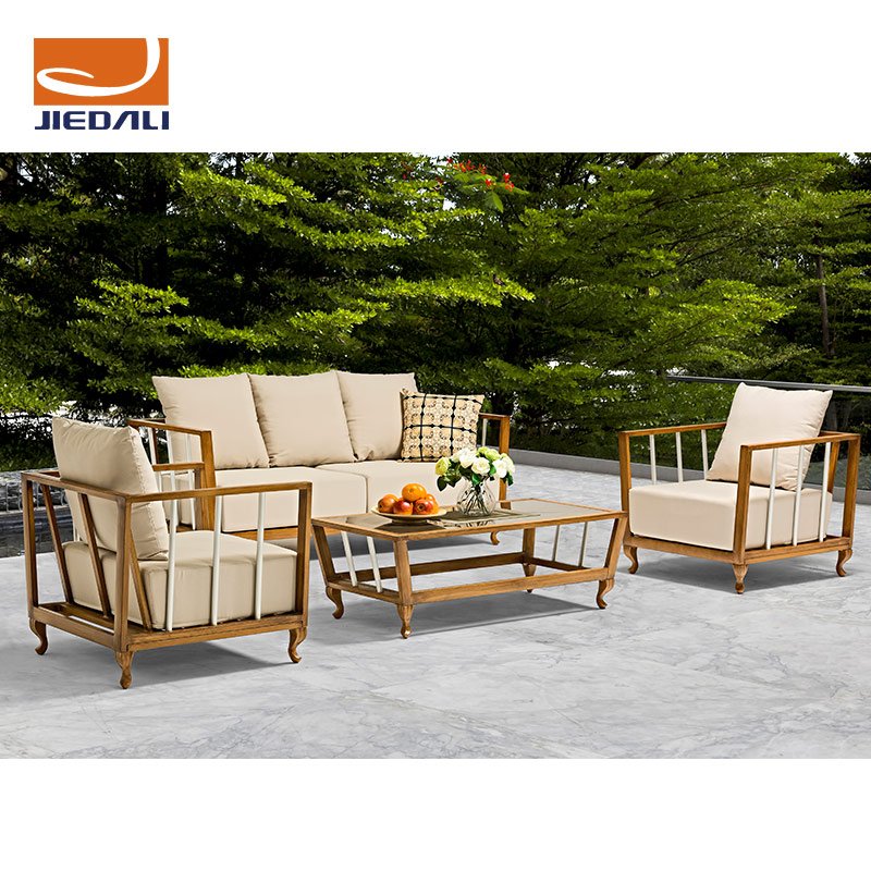 New Style Living Room Low Seat Sectional Sofas Set With Temperglass Table