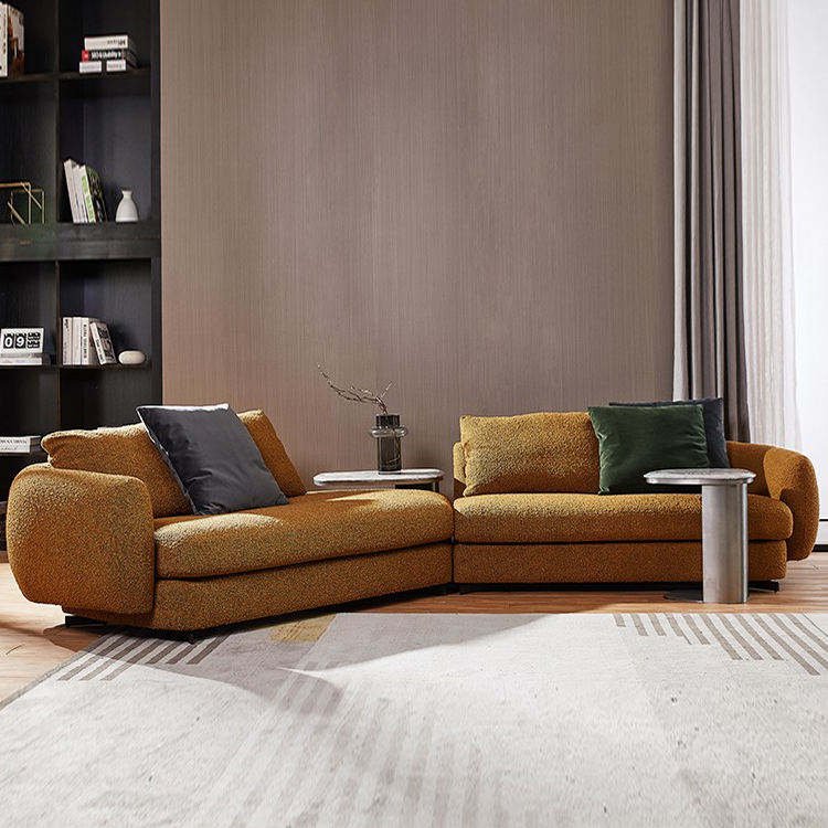 Contempo Modern velvet upholstered sectional fabric l shaped set modern 2022 living room furniture sofa