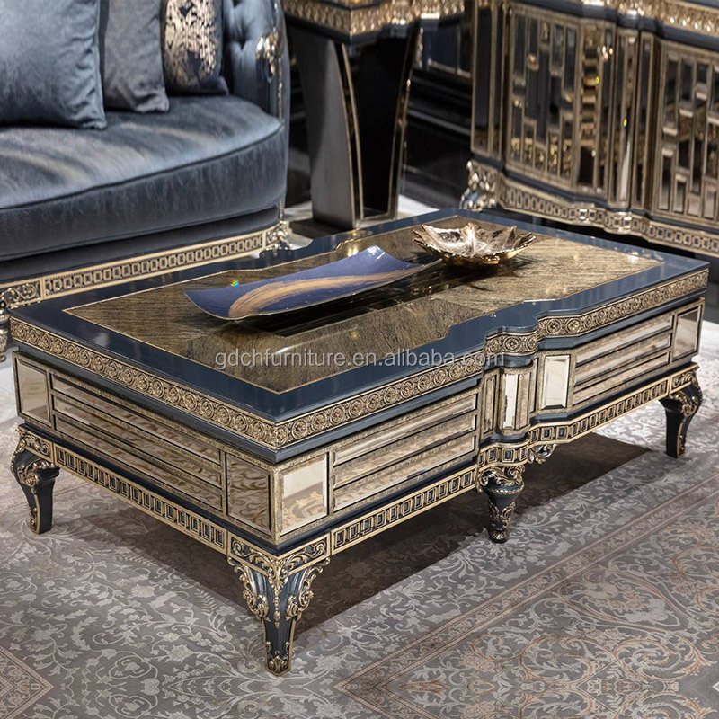 Neoclassical sofa European style living room Solid wood carving French fabric sofa Luxury villa furniture