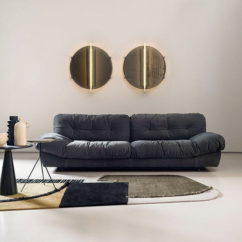 Furniture factory Italian minimalist three-seat fabric sofa baxter living room cloud down sofa customization