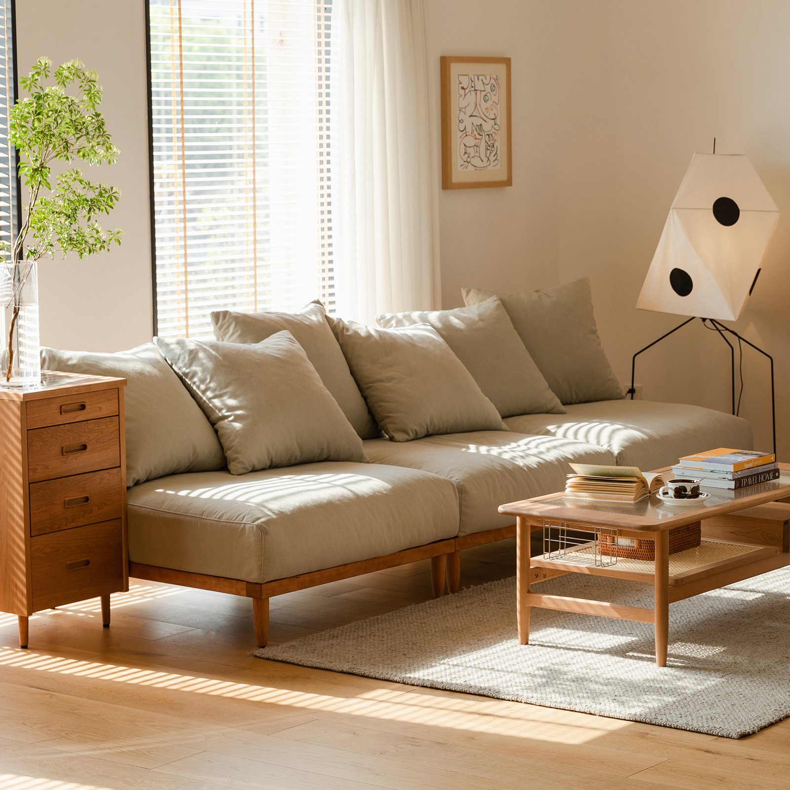 Half House Detachable washable design white corduroy/linen couch lounge luxury living room set sofa