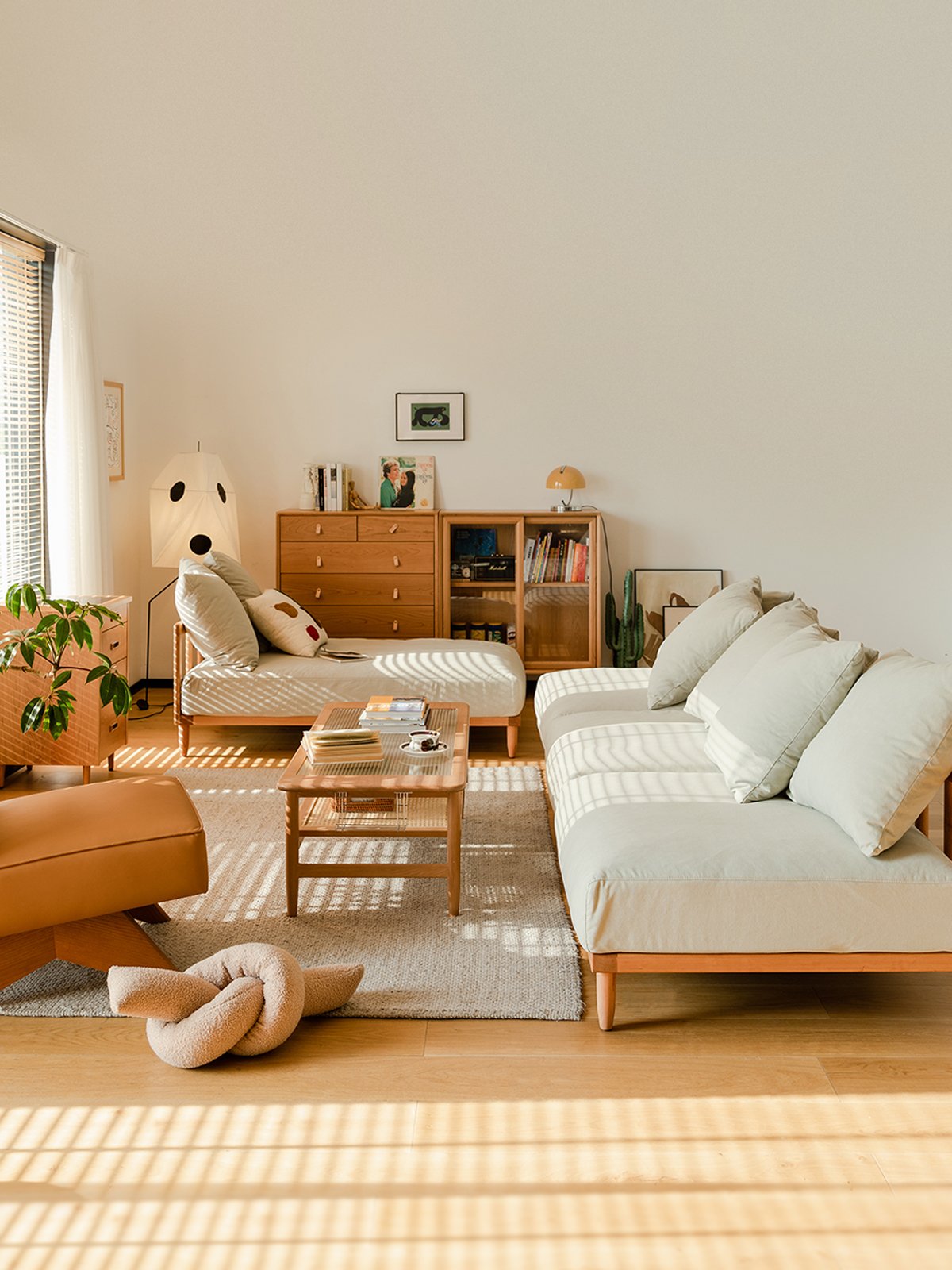 Half House Detachable washable design white corduroy/linen couch lounge luxury living room set sofa