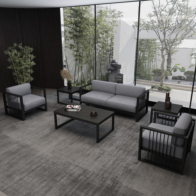 Sofa Iron Frame Nordic Small Apartment Modern Simple Iron Double Three Office Sofa Set Furniture Living Room Living Room Sofa