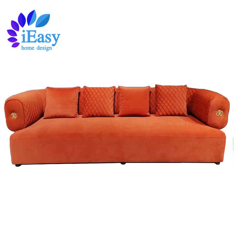 IEasy Foshan Factory Custom Luxury Modern Fabric European Style Sofa Set Furniture Sectional Sofa Lounge Couch Living Room Sofa