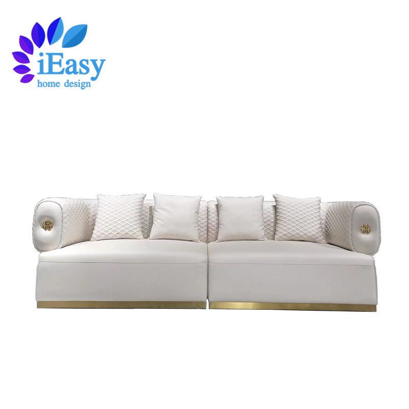 IEasy Foshan Factory Custom Luxury Modern Fabric European Style Sofa Set Furniture Sectional Sofa Lounge Couch Living Room Sofa