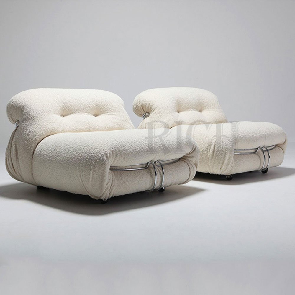 white love seat lamb wool boucle sofa mid century sheep skin teddy sofa fabric shearling lounge boucle 2 seat sherpa-sofa