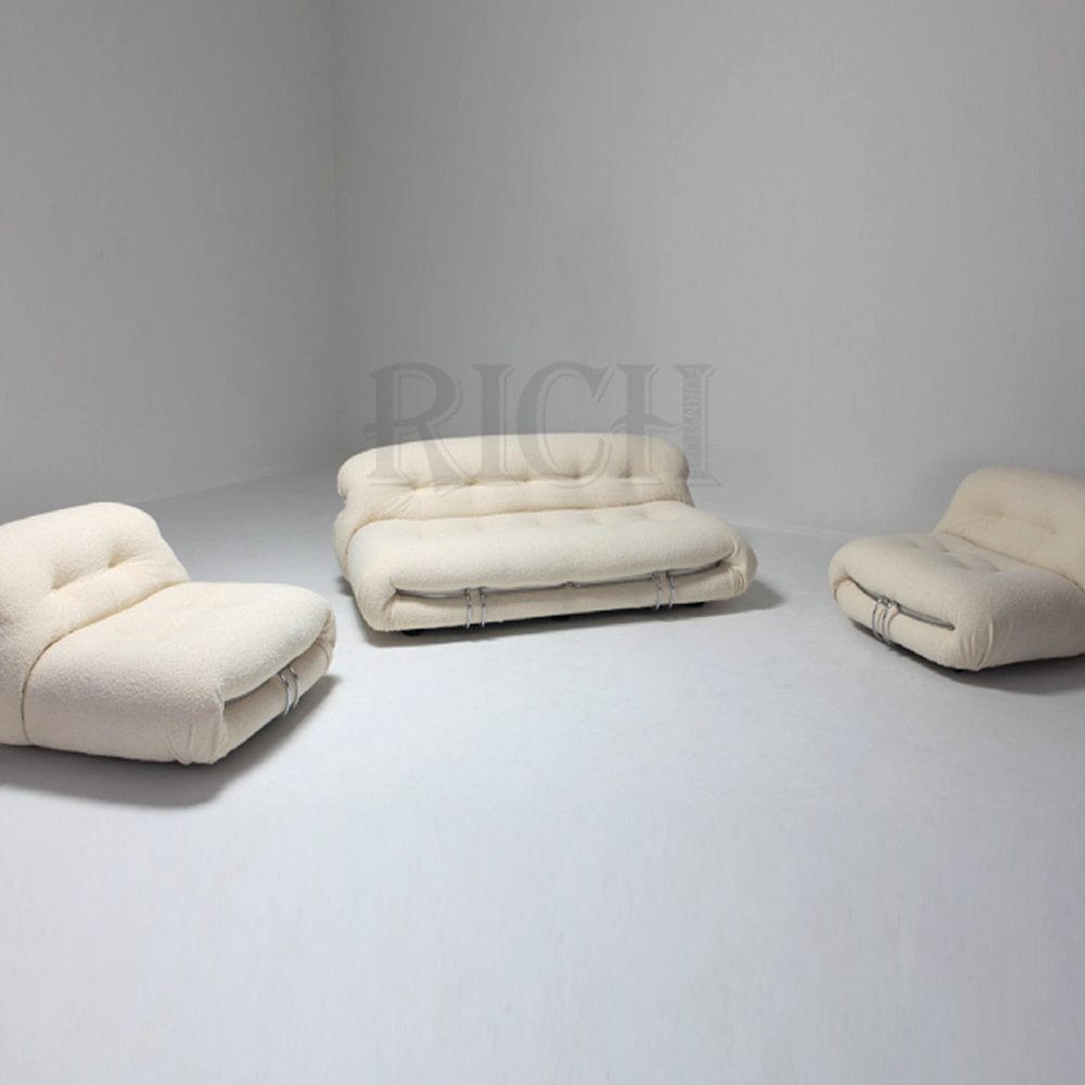 white love seat lamb wool boucle sofa mid century sheep skin teddy sofa fabric shearling lounge boucle 2 seat sherpa-sofa