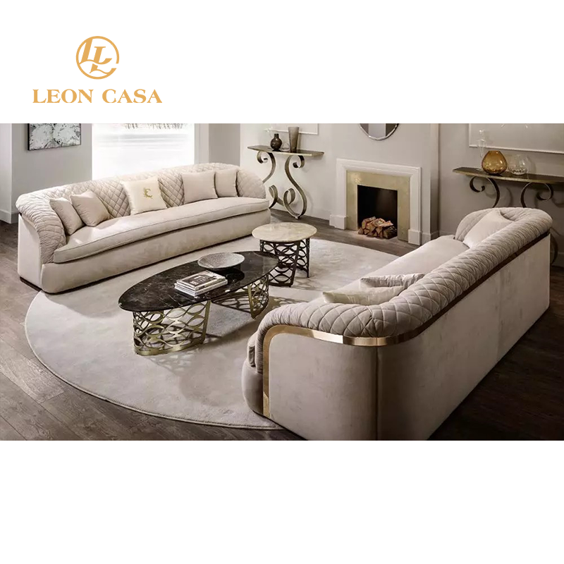 Italian Luxury Sofa Set Living Room Furniture Modern Customize Velvet Fabric Section Luxury Sofa