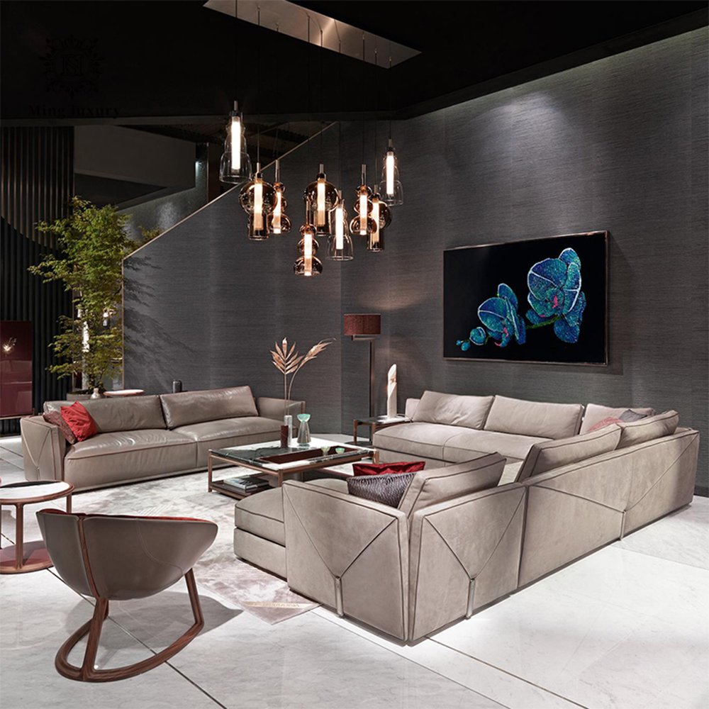 Attractive Design Italian Luxury Design Style Wood Material Sofa Living Room Sofas Modern