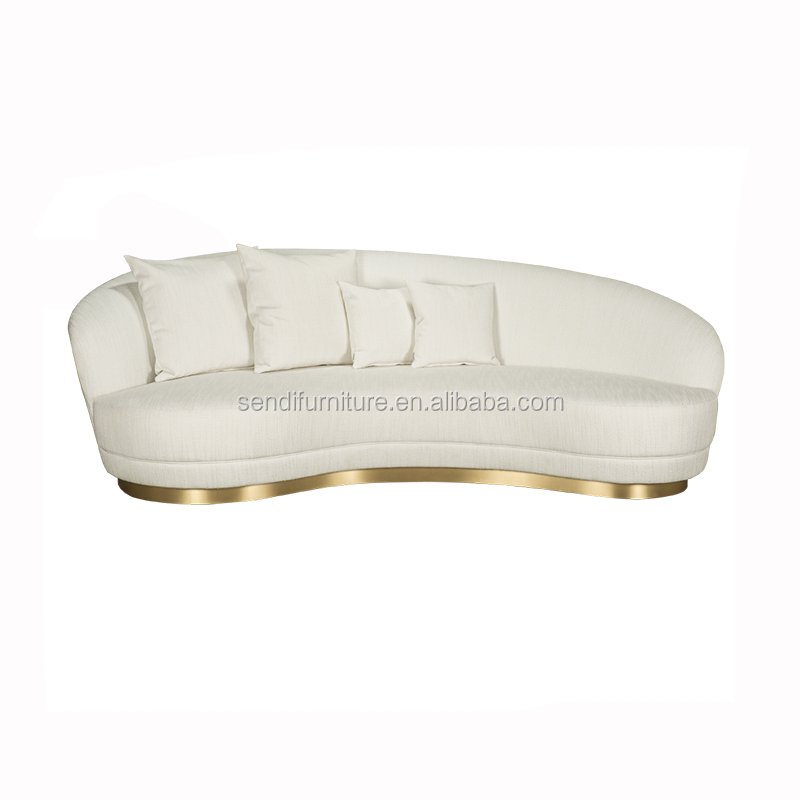 Modern Design Cheap price Fabric White Sofa For Home Furniture