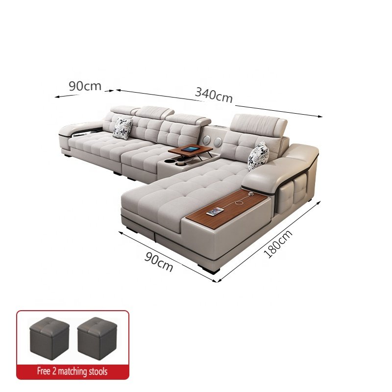 2024 Modern sofa set furniture living room multi-combination withcouch living room sofas Includes two footstools