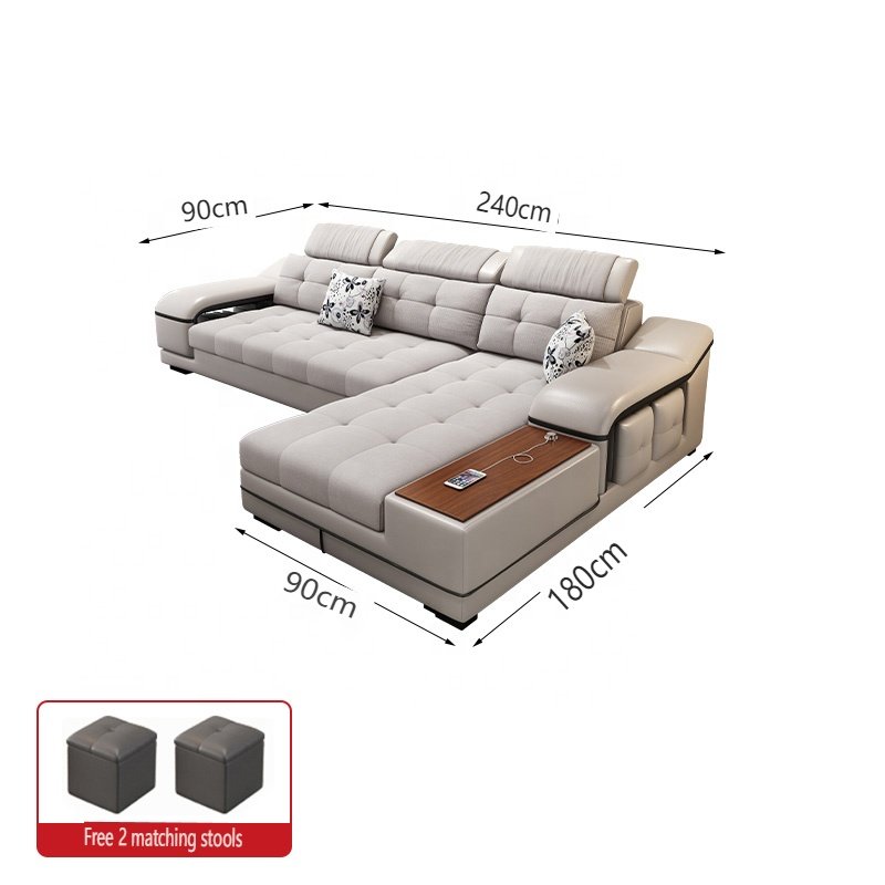 2024 Modern sofa set furniture living room multi-combination withcouch living room sofas Includes two footstools