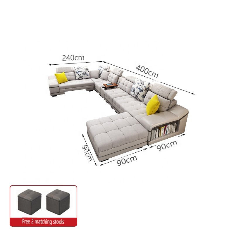 2024 Modern sofa set furniture living room multi-combination withcouch living room sofas Includes two footstools