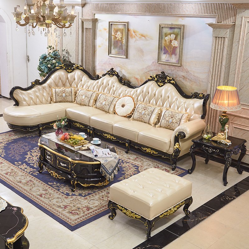 Europe antique sofa manufacturers European style classic fabric Dubai wholesaler couch living room sofa