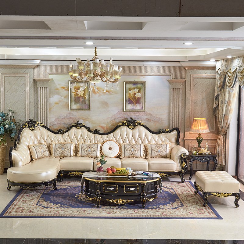 Europe antique sofa manufacturers European style classic fabric Dubai wholesaler couch living room sofa