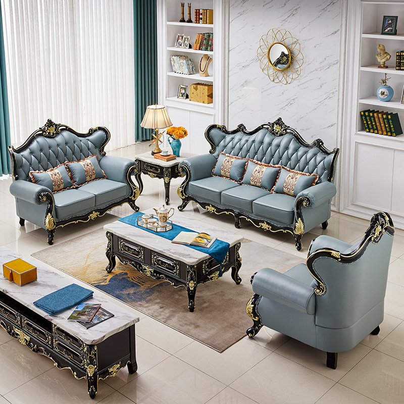 Europe antique sofa manufacturers European style classic fabric Dubai wholesaler couch living room sofa