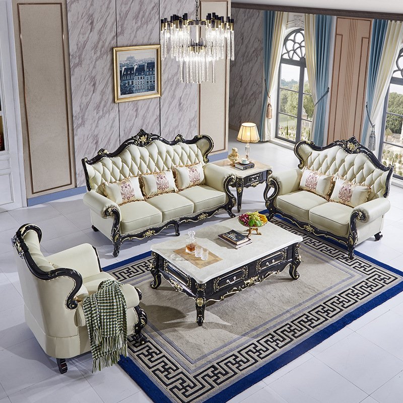 Europe antique sofa manufacturers European style classic fabric Dubai wholesaler couch living room sofa