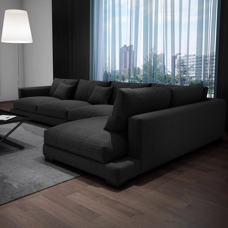 Modern Living Room Furniture Sofa Set Nordic Tech Fabric L shape Sectional sofas