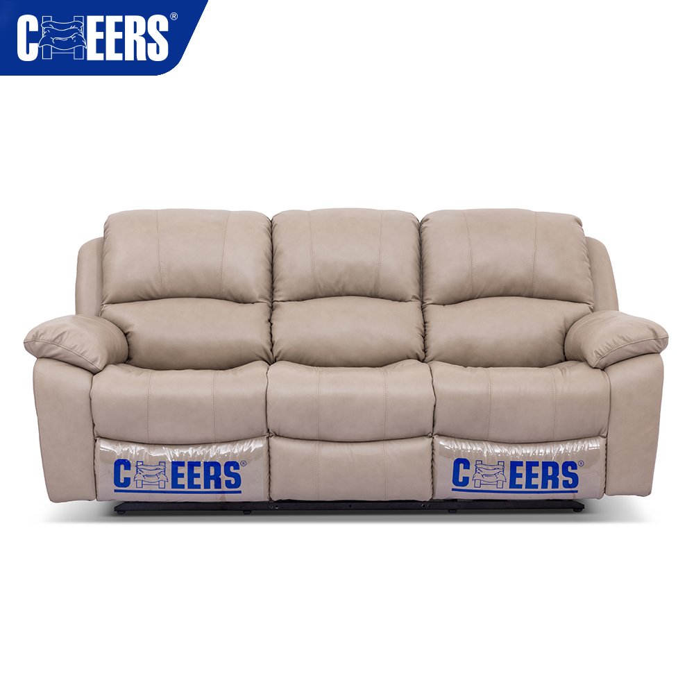 MANWAH CHEERS Euro Modern Luxury Electric 3+1 Reclining Living Room Sofa Upholstered Leather Sofa Set for Living Room