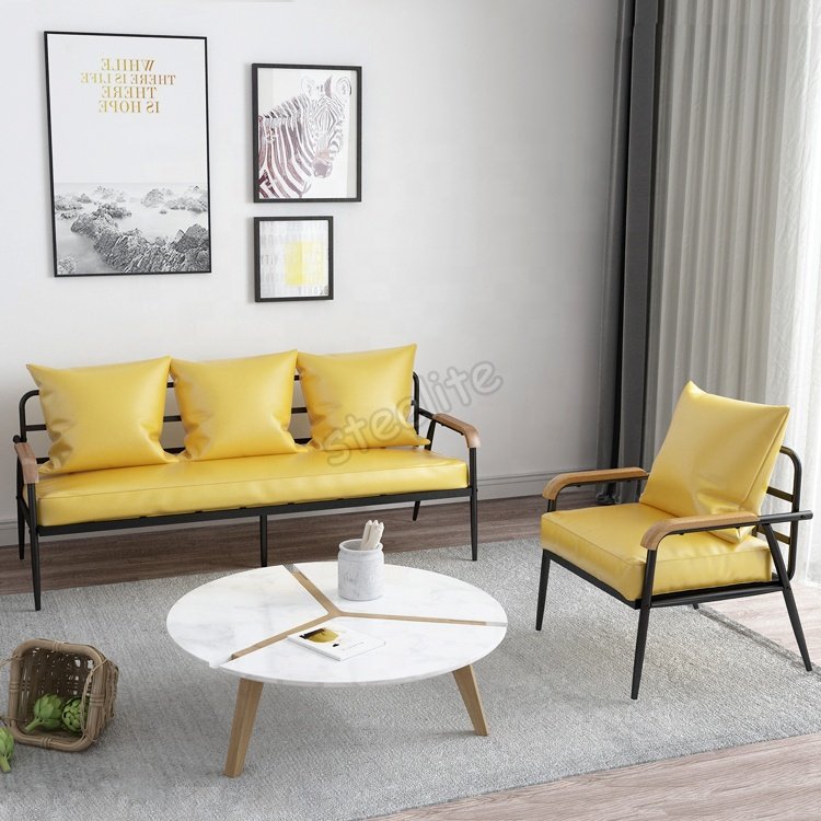 2020 new design metal frame leather couch living room corner sofa set furniture 1 2 3 seater chesterfield sofa furniture