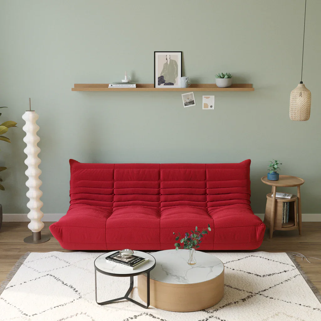 Modern living room sofa combination floor lounge sofa Caterpillar velvet sofa set simple design custom hotel furniture