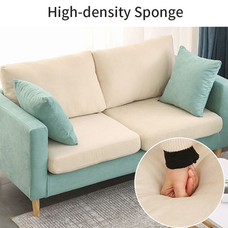 Home furniture modern Nordic couch living room sofa leisure fabric sofa with wood legs
