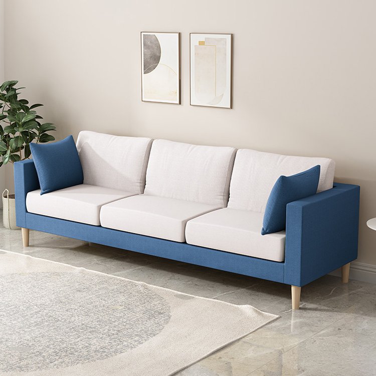 Home furniture modern Nordic couch living room sofa leisure fabric sofa with wood legs