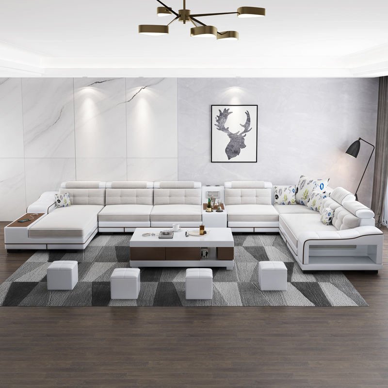 OEM ODM Modern fabric sectional sofa,living room furniture sofa set modern design couch luxury u shape sofa