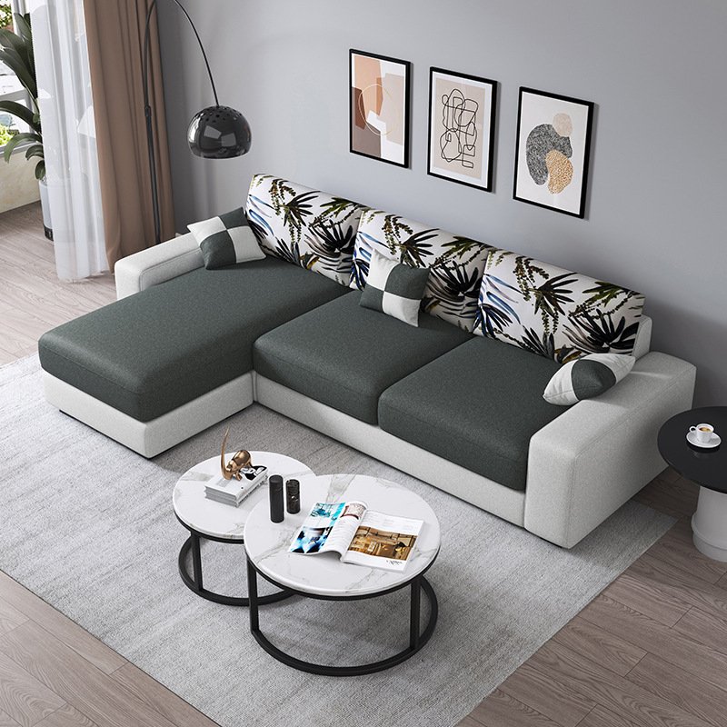 Wholesale cheap couch living room sofas with covers waterproof modern leathaire fabric sofa set furniture L shape sofa