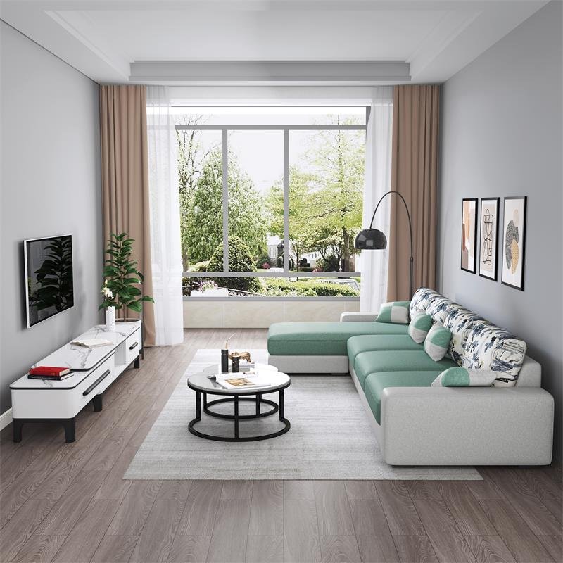 Wholesale cheap couch living room sofas with covers waterproof modern leathaire fabric sofa set furniture L shape sofa