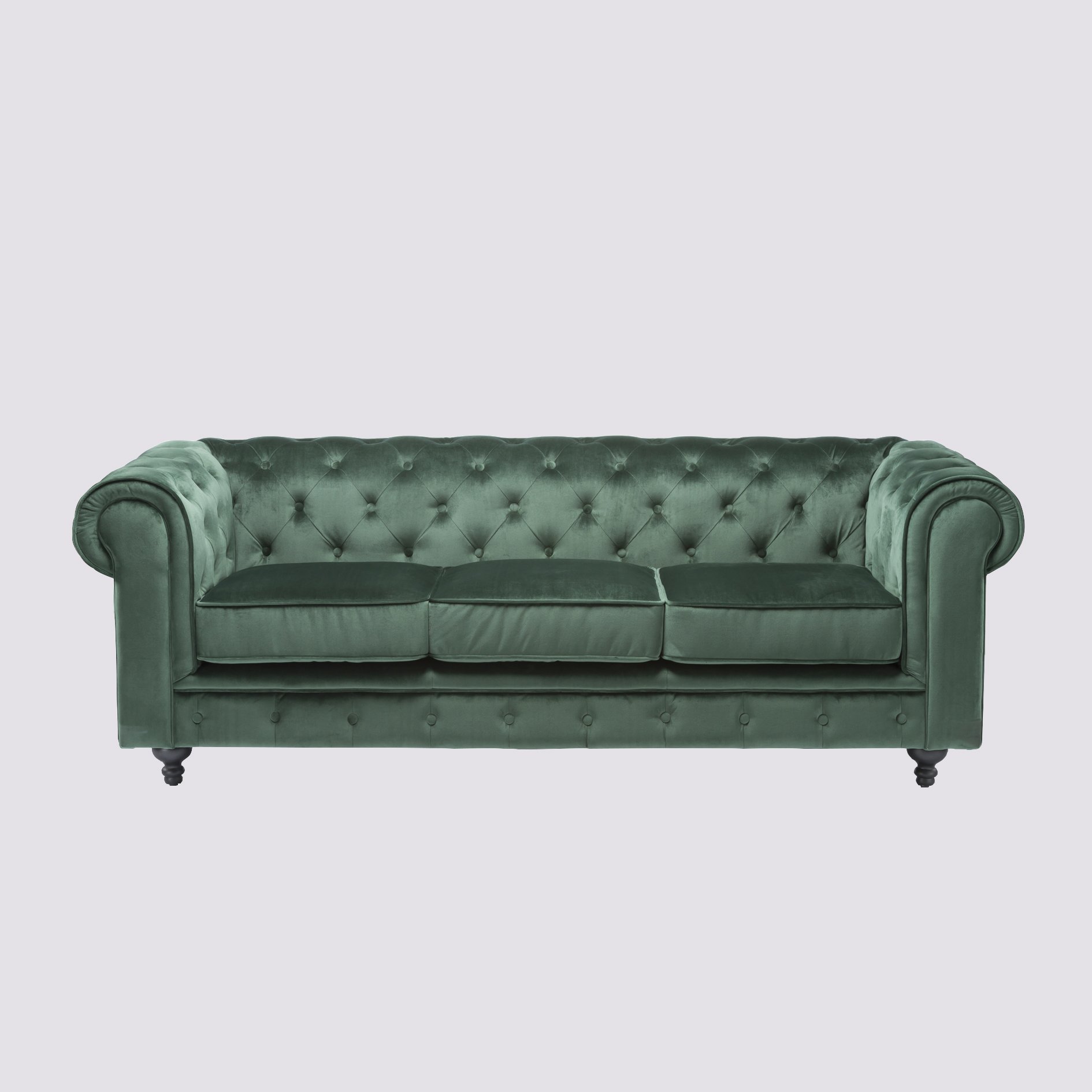 Velvet Chesterfield Sofa Design for Living Room Living Room Furniture Modern Antique Green Use Loveseat Three Seat