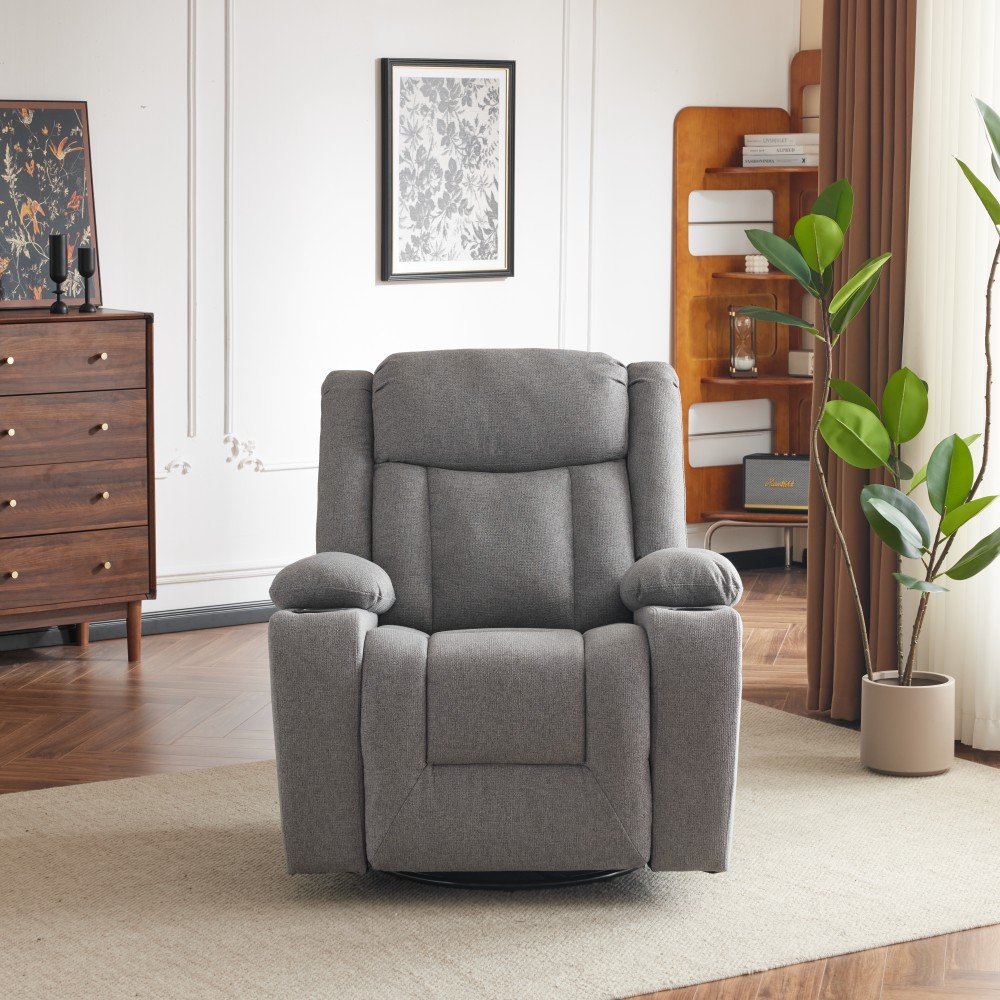 Sans New Arrival Wholesale Manual Modern Fabrics One Seat Glider Swivel Recliner Sofa Oversize Chair For Living Room