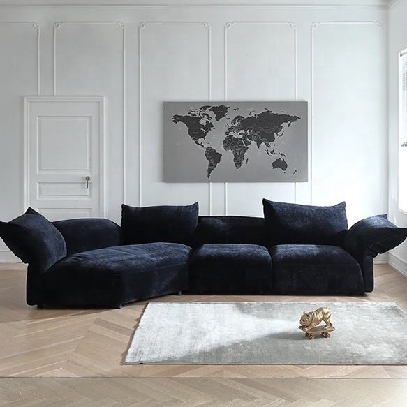 Adjustable backrest modern sofa bed leather couch live room furniture white fashion fabric sofa set living room sofas